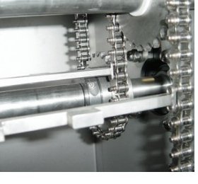 Food packaging with parallel chains